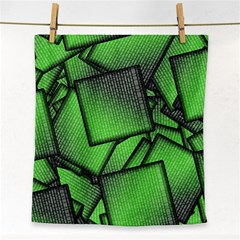 Binary Digitization Null Green Face Towel