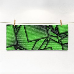 Binary Digitization Null Green Hand Towel