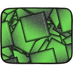 Binary Digitization Null Green Double Sided Fleece Blanket (mini) 