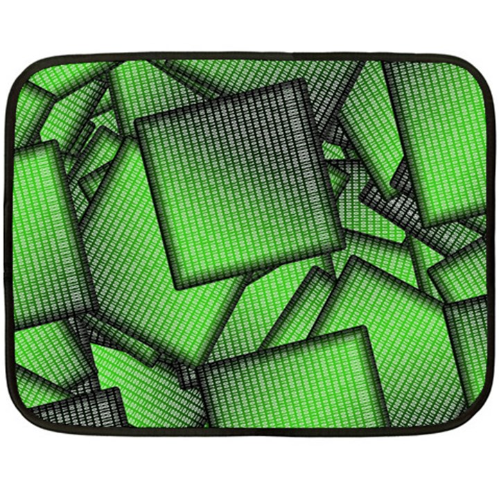 Binary Digitization Null Green Double Sided Fleece Blanket (Mini) 