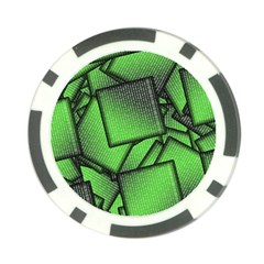 Binary Digitization Null Green Poker Chip Card Guard (10 Pack) by HermanTelo