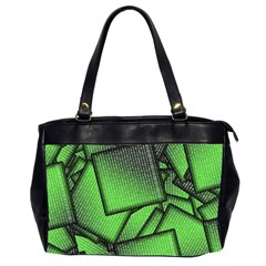 Binary Digitization Null Green Oversize Office Handbag (2 Sides) by HermanTelo