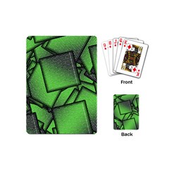 Binary Digitization Null Green Playing Cards Single Design (mini)