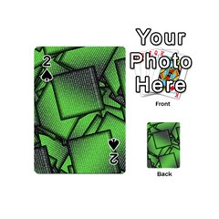 Binary Digitization Null Green Playing Cards 54 Designs (mini) by HermanTelo