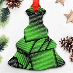 Binary Digitization Null Green Christmas Tree Ornament (two Sides) by HermanTelo