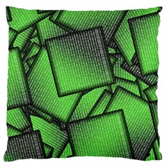 Binary Digitization Null Green Large Cushion Case (two Sides)