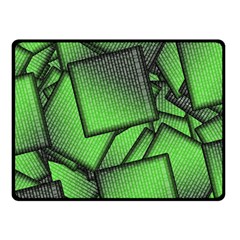 Binary Digitization Null Green Double Sided Fleece Blanket (small)  by HermanTelo