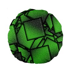 Binary Digitization Null Green Standard 15  Premium Flano Round Cushions by HermanTelo