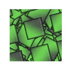 Binary Digitization Null Green Small Satin Scarf (square)