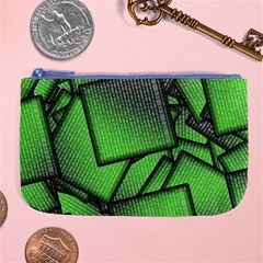 Binary Digitization Null Green Large Coin Purse by HermanTelo