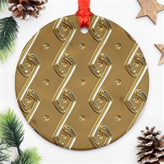 Gold Background 3d Ornament (round)