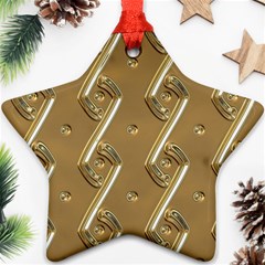 Gold Background 3d Star Ornament (two Sides) by Mariart