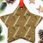 Gold Background 3d Star Ornament (Two Sides) Front