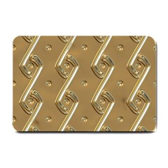 Gold Background 3d Small Doormat  by Mariart