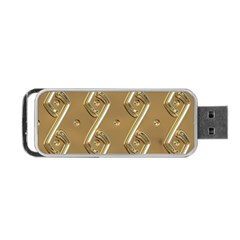 Gold Background 3d Portable Usb Flash (two Sides) by Mariart