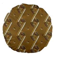 Gold Background 3d Large 18  Premium Round Cushions by Mariart