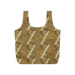 Gold Background 3d Full Print Recycle Bag (s) by Mariart