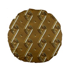 Gold Background 3d Standard 15  Premium Flano Round Cushions by Mariart