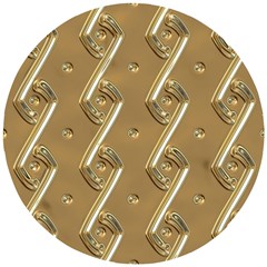 Gold Background 3d Wooden Puzzle Round