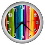 COLORFUL-57 Wall Clock (Silver) Front