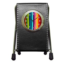 Colorful-57 Pen Holder Desk Clock by ArtworkByPatrick