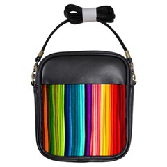 Colorful-57 Girls Sling Bag by ArtworkByPatrick