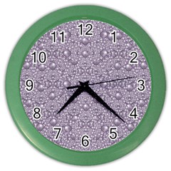 Baroque Pearls And Fauna Ornate Mandala Color Wall Clock by pepitasart