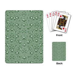 Baroque Green Pearls Ornate Bohemian Playing Cards Single Design (rectangle) by pepitasart