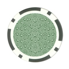 Baroque Green Pearls Ornate Bohemian Poker Chip Card Guard by pepitasart