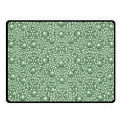 Baroque Green Pearls Ornate Bohemian Fleece Blanket (small) by pepitasart