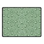 Baroque Green Pearls Ornate Bohemian Fleece Blanket (Small) 50 x40  Blanket Front