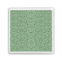 Baroque Green Pearls Ornate Bohemian Memory Card Reader (square) by pepitasart