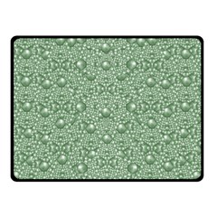 Baroque Green Pearls Ornate Bohemian Double Sided Fleece Blanket (small)  by pepitasart