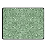 Baroque Green Pearls Ornate Bohemian Double Sided Fleece Blanket (Small)  45 x34  Blanket Back