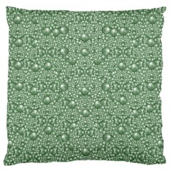 Baroque Green Pearls Ornate Bohemian Standard Flano Cushion Case (one Side) by pepitasart