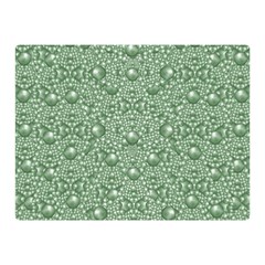 Baroque Green Pearls Ornate Bohemian Double Sided Flano Blanket (mini)  by pepitasart