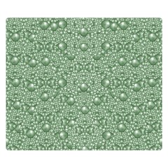 Baroque Green Pearls Ornate Bohemian Double Sided Flano Blanket (small)  by pepitasart