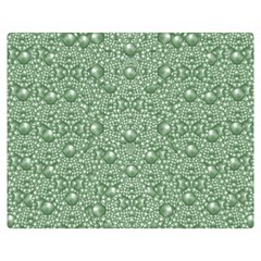 Baroque Green Pearls Ornate Bohemian Double Sided Flano Blanket (medium)  by pepitasart