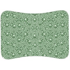 Baroque Green Pearls Ornate Bohemian Velour Seat Head Rest Cushion by pepitasart