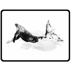 Blue Whale Fleece Blanket (Large) 