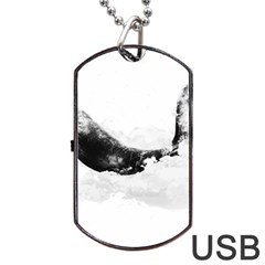 Blue Whale Dog Tag USB Flash (Two Sides)