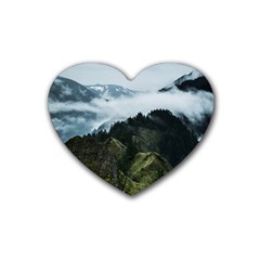 Green alps Rubber Coaster (Heart) 