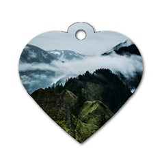 Green alps Dog Tag Heart (Two Sides)