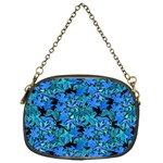 Fall Leaves Blue Chain Purse (One Side) Front