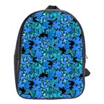 Fall Leaves Blue School Bag (Large) Front