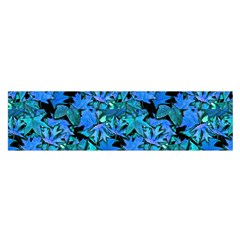 Fall Leaves Blue Satin Scarf (oblong) by bloomingvinedesign