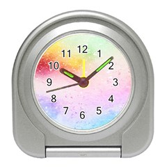 Rainbow painting drops Travel Alarm Clock