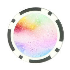 Rainbow painting drops Poker Chip Card Guard