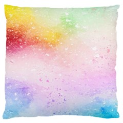 Rainbow painting drops Large Cushion Case (Two Sides)