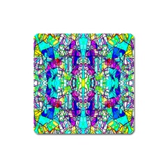 Colorful 60 Square Magnet by ArtworkByPatrick